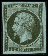 * N°11 1c Olive, Signé Roumet - TB - 1853-1860 Napoléon III