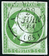 Obl. N°12 5c Vert, Obl CàD Superbe - TB - 1853-1860 Napoleone III