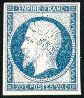 ** N°14A 20c Bleu, Type I - TB - 1853-1860 Napoleon III