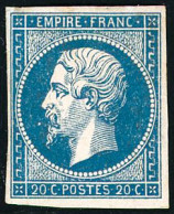 ** N°14A 20c Bleu, Type I - TB - 1853-1860 Napoleone III