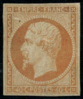 ** N°16 40c Orange, Signé Calves Et Miro - TB - 1853-1860 Napoléon III.