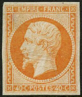 ** N°16b 40c Orange S/paille - TB - 1853-1860 Napoleone III