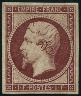 * N°18 1F Carmin, Quasi SC - TB - 1853-1860 Napoléon III