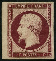 * N°18g 1F Velours, Nuance Exceptionnelle, Signé Brun - TB - 1853-1860 Napoleone III