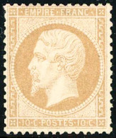 * N°21 10c Bistre, Signé Miro - TB - 1862 Napoleone III