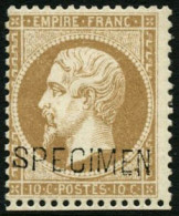 ** N°21c 10c Bistre Surchargé - TB - 1862 Napoléon III