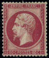 ** N°24 80c Rose, Signé Calves - TB - 1862 Napoleone III