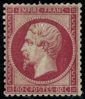 ** N°24 80c Rose, Signé Calves - TB - 1862 Napoleon III