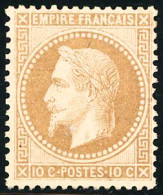 ** N°28B 10c Bistre, Type II - TB - 1863-1870 Napoleon III Gelauwerd