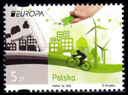 SALE!!! POLAND POLONIA POLOGNE POLEN 2016 EUROPA CEPT Think Green 1 Stamp Set MNH ** - 2016