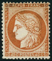 * N°38d 40c Orange, Variété 4 Retouché, Quasi SC RARE - TB - 1870 Belagerung Von Paris