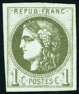 ** N°39C 1c Olive R3 - TB - 1870 Emission De Bordeaux