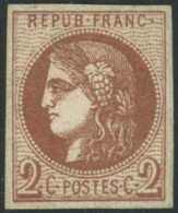 ** N°40B 2c Brun-rouge R2 - TB - 1870 Emission De Bordeaux