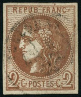 Obl. N°40B 2c Brun-rouge R2 - TB - 1870 Ausgabe Bordeaux