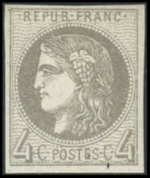 ** N°41B 4c Gris - TB - 1870 Emission De Bordeaux