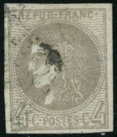 Obl. N°41B 4c Gris R2 - TB - 1870 Uitgave Van Bordeaux