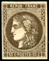 ** N°47 30c Brun - B - 1870 Bordeaux Printing