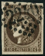 Obl. N°47d 30c Brun Foncé - TB - 1870 Bordeaux Printing