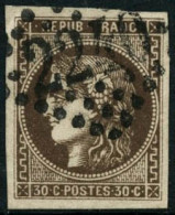 Obl. N°47d 30c Brun Foncé - TB - 1870 Emisión De Bordeaux