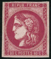 ** N°49 80c Rose - B - 1870 Ausgabe Bordeaux