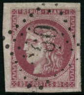 Obl. N°49 80c Rose, Pièce De Luxe - TB - 1870 Ausgabe Bordeaux