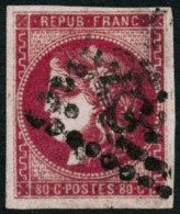 Obl. N°49b 80c Rose Vif - TB - 1870 Emisión De Bordeaux