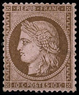 ** N°58 10c Brun S/rose - TB - 1871-1875 Ceres