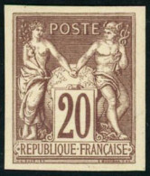 (*) N°67b 20c Brun S/paille Régent Avec Teinte De Fond - TB - 1876-1878 Sage (Typ I)