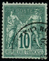 Obl. N°76 10c Vert, Pièce De Luxe  - TB - 1876-1898 Sage (Tipo II)