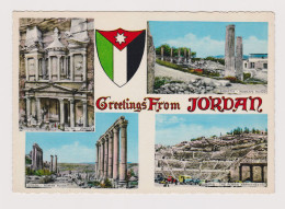 Kingdom Of Jordan Greetings Multiple Views, Ancient Ruins, Vintage Photo Postcard RPPc AK (1268) - Jordanien