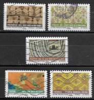 France  2011  Obitéré  Autoadhésif  N° 514 - 515  - 517 - 520 - 523   -  "  Tissus Du Monde  " - Used Stamps