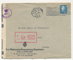 Enveloppe Depuis Copenhague 1941 Censure "455 Danmark" + A.Nr 1513 - Briefe U. Dokumente