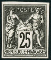 (*) N°91 25c Noir S/rouge, Régents ND Sans Teinte De Fond - TB - 1876-1898 Sage (Type II)