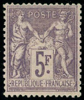 ** N°95 5F Violet S/lilas - TB - 1876-1898 Sage (Tipo II)