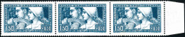 ** N°252 1F50 + 8F50 Bleu, Bande De 3 Les 3 Types Se Tenant - TB - Altri & Non Classificati