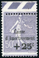 ** N°276 + 25c Sur 50c Violet, Variété Décalage Verticame Du Piquage, RARE - TB - Otros & Sin Clasificación