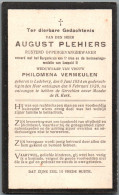 Bidprentje Ledeberg - Plehiers August (1854-1929) - Imágenes Religiosas