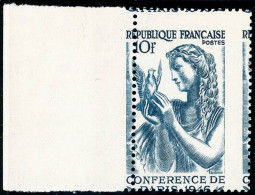 ** N°762 10F Colombe, Spectaculaire Décalage Latéral De La Dentelure - TB - Autres & Non Classés