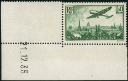 ** N°14 50F Vert, Coin Daté 21/12/35 - TB - Sonstige & Ohne Zuordnung