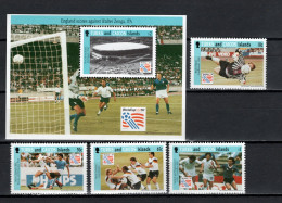 Turks & Caicos Islands 1994 Football Soccer World Cup, 4 Stamps + S/s MNH - 1994 – États-Unis