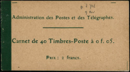 ** N°137-C3 Carnet 5c Camée - TB - Altri & Non Classificati