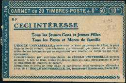 ** N°199-C30 Carnet 50c Ligné Florent X2, Vache Qui Rit, Mireille Série 156 - TB - Autres & Non Classés