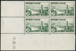 ** N°301 2F Vert, Bloc De 4 CD 9/12/35 - TB - Other & Unclassified