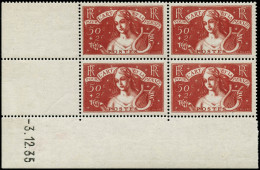 ** N°308 50c + 2F Rouge-brique, Bloc De 4 CD 3/12/35 - TB - Sonstige & Ohne Zuordnung