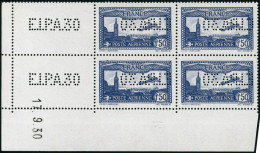 ** N°6c 1F50 Outremer EIPA, Bloc De 4 CD 17/9/30, RARE - TB - Airmail