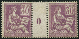 ** N°115 30c Violet, Paire Mill 0 - TB - Millesimes