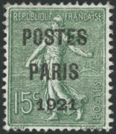 Obl. N°28 15c Vert-olive - TB - Autres & Non Classés