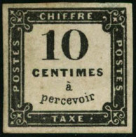 * N°1 10c Noir Litho, Qualité Standard, Un Des Timbres Les Plus Rares De France - B - Otros & Sin Clasificación