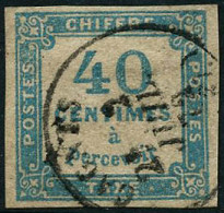 Obl. N°7 40c Bleu - TB - Other & Unclassified