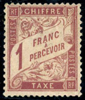 ** N°39 1F Rose S/paille, Signé Brun - TB - Other & Unclassified